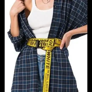 Classic Industrial Yellow belt with tone on tone black buckle- UNISEX Off-White | Accessories | Classic Industrial Yellow Belt  main image 2